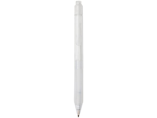 Bolígrafo con nombre de silicona acabado mate tinta azul Blanco detalle 6