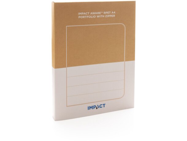 Carpeta Impact AWARE ™ RPET A4 con cremallera Azul marino detalle 33