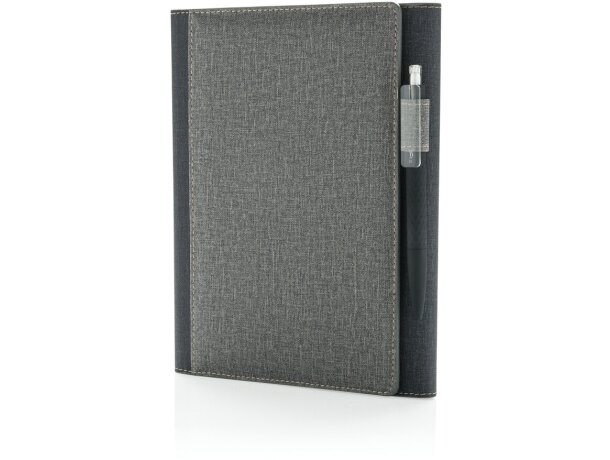 Carpeta portadocumentos Mombasa con bloc y cremallera formato A4 Gris detalle 8