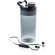 Botella antigoteo con auriculares inalámbricos personalizada antracita/negro