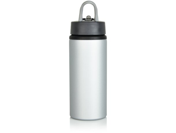 Botella deportiva con logo asa de transporte polipropileno Gris/antracita detalle 3