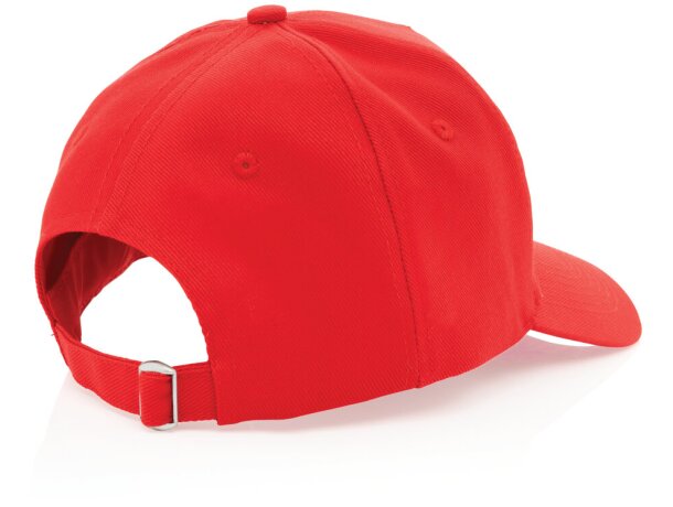 Gorra de algodón reciclado Impact 280gr con trazador AWARE™ Rojo detalle 28