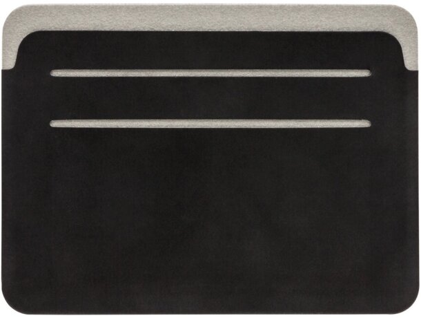 Tarjeteros corporativos bloqueo rfid ultra delgado para 8 tarjetas Negro/gris detalle 4