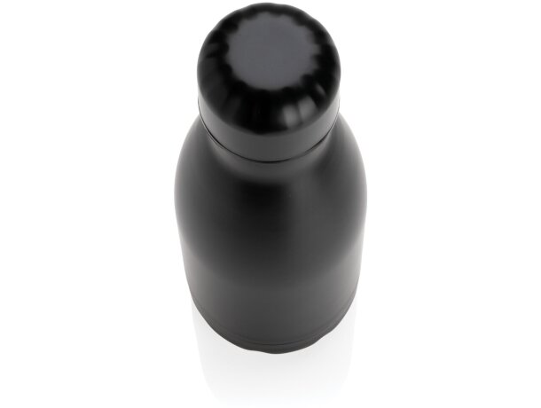 Botella de acero inoxidable al vacío de color sólido 260ml Negro detalle 2