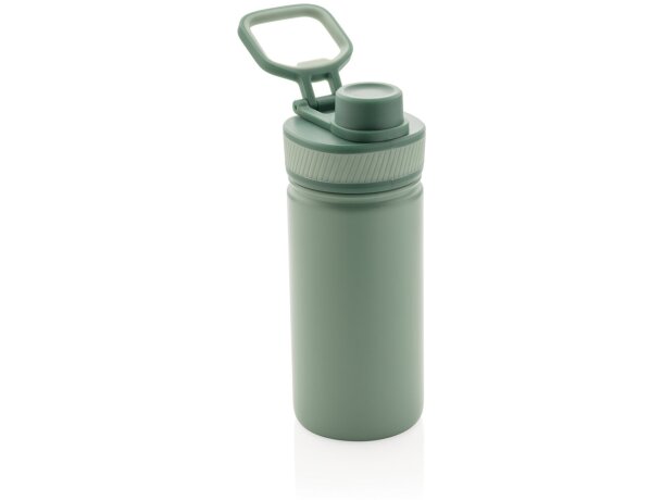 Botella de acero inoxidable al vacío con tapa deportiva 550m Verde/verde detalle 37