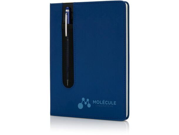 Libreta A5 con bolígrafo de lujo Azul marino detalle 16