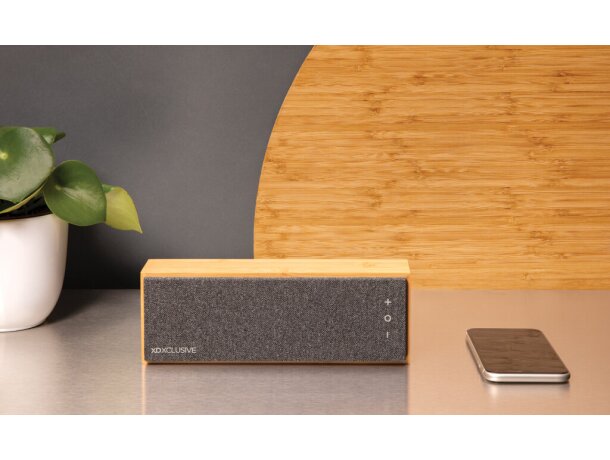 Altavoz de bambú inalámbrico Wynn 10W personalizado