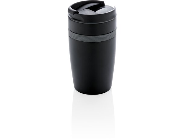 Taza térmica Sierra acero inoxidable 280 ml tapa antigoteo Plata/negro detalle 24
