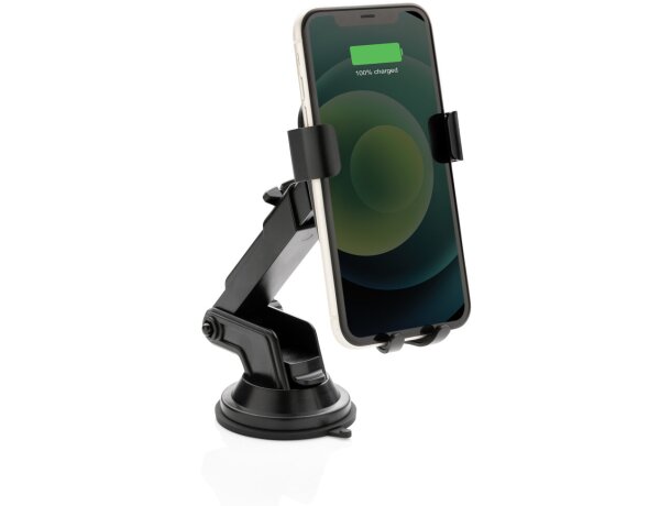 Soporte Philips de coche con carga inalámbrica Qi de 10W Negro detalle 1