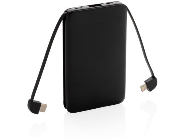 Batería externa Kengtung 5000 mAh con cables extraíbles 3 en 1 Blanco detalle 22