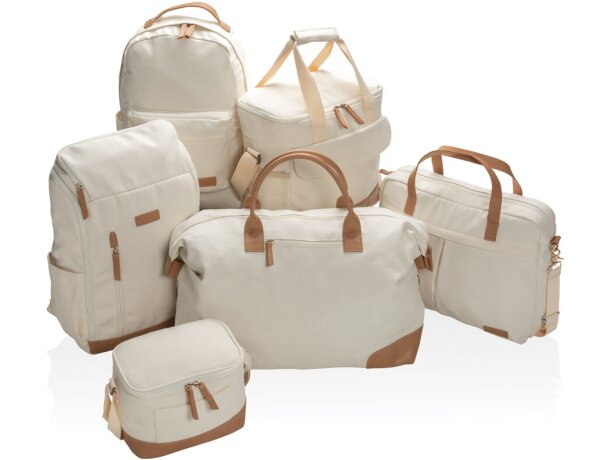 Bolsa termica publicitaria algodón reciclado Blanco detalle 7