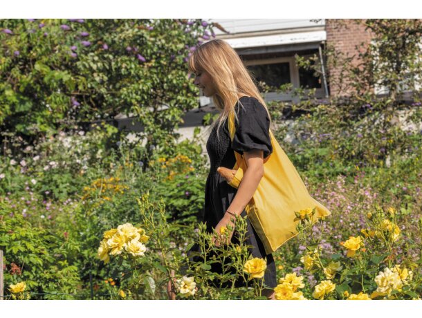 Tote sostenible 100% algodón Impact Aware Amarillo detalle 22