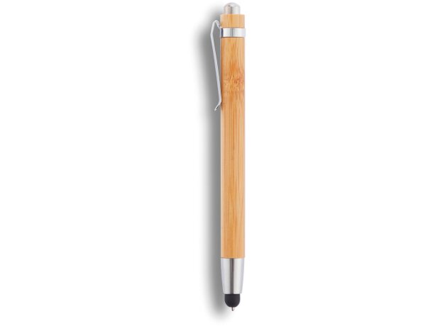 Puntero de bambú con bolígrafo diseño clásico Marron detalle 4