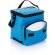 Bolsa térmica de poliéster con bolsillo frontal y correa ajustable Azul/plata detalle 7