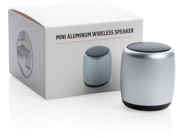 Mini altavoz inalámbrico de aluminio merchandising