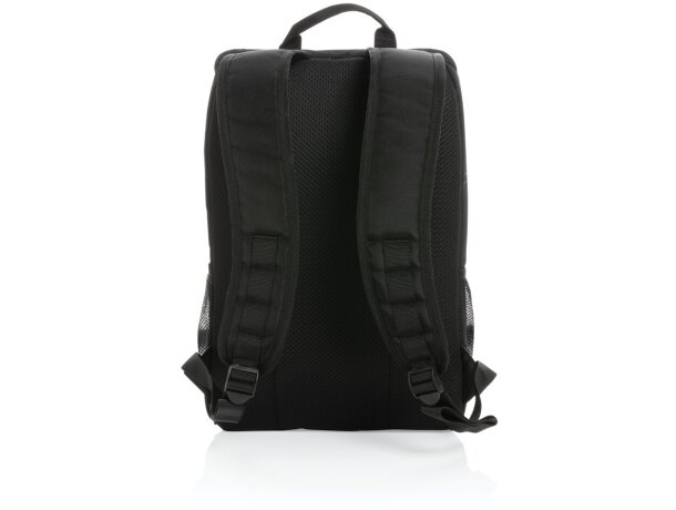 Mochila nevera poliéster reciclado Negro detalle 4