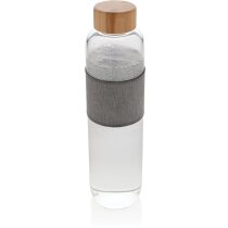 Botella térmica de cristal 750ml con tapa bambú
