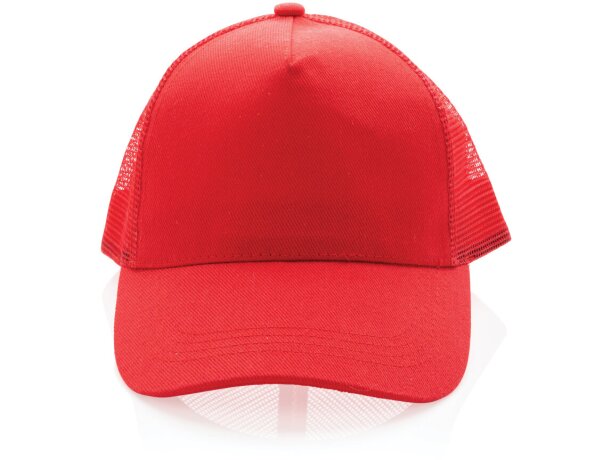 Gorra 5 paneles de algodón cepillado 190 gr Impact AWARE ™ Rojo detalle 21