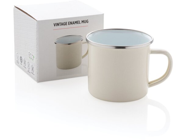 Taza vintage Blanco detalle 8