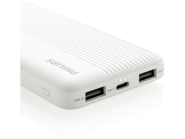 Powerbank fino Philips de 10.000 mAh Blanco detalle 4