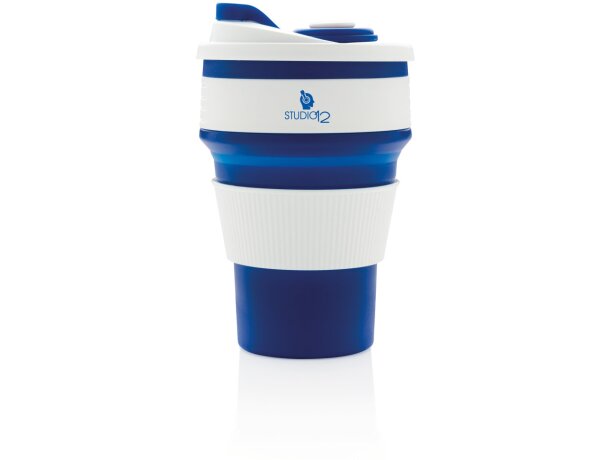 Tazas plegable de silicona Azul detalle 30