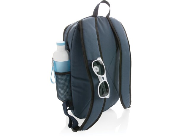 Mochila casual Impact AWARE ™ 300D RPET Azul marino detalle 38