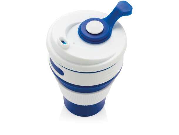 Tazas plegable de silicona Azul detalle 25