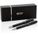 Sets boligrafos y rollers para empresas elegante latón tinta azul Negro/plata detalle 9