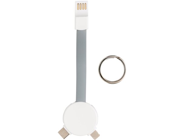 Cable redondo 3 en 1 Blanco detalle 5