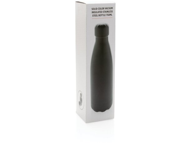 Botella de acero inoxidable al vacío de color sólido 750ml Negro detalle 9