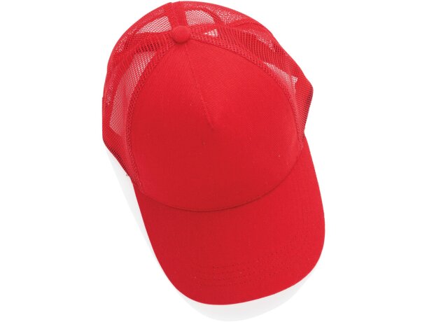 Gorra personalizable de 5 paneles en algodón cepillado 190 gr impact aware™ Rojo detalle 25