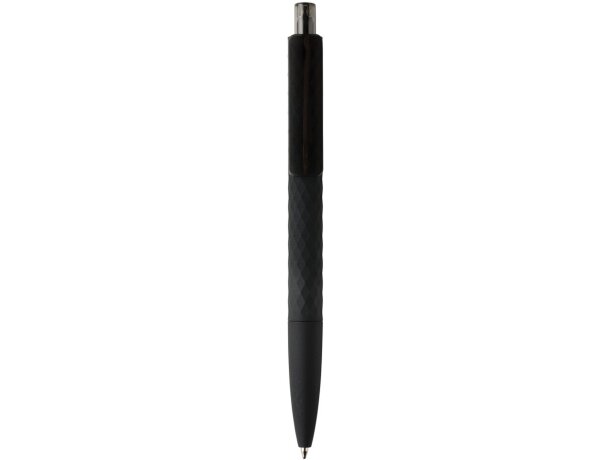Bolígrafos con nombre forma exclusiva de diamante y tacto suave Negro/negro detalle 8