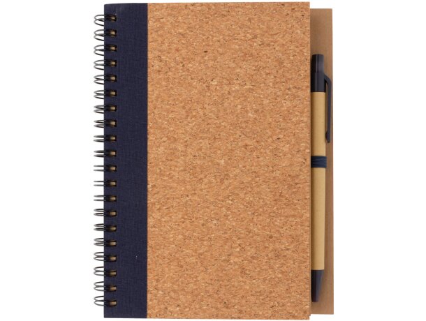 Cuaderno espiral de corcho con bolígrafo Azul detalle 15