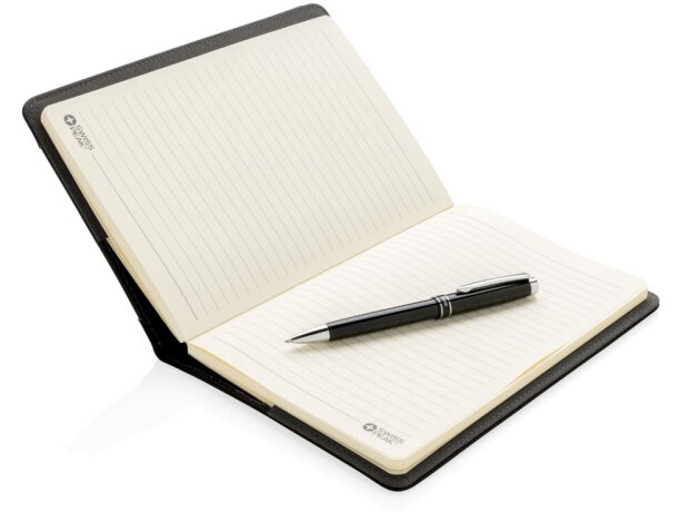 Set de libreta con bolígrafo para merchandising tinta azul Negro detalle 4