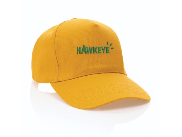 Gorra de algodón reciclado Impact 280gr con trazador AWARE™ Amarillo detalle 53