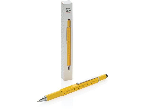 Bolígrafo herramienta 5 en 1 Amarillo detalle 60