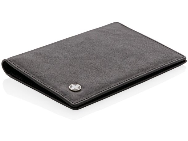 Carteras con protecci&oacute;n rfid de cuero Negro detalle 14