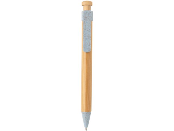 Bolis ecológicos de bambú y paja de trigo tinta azul Azul detalle 14
