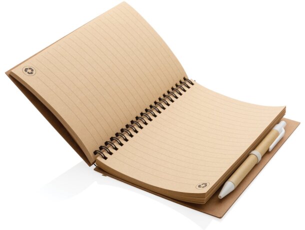Cuaderno espiral de corcho con bolígrafo Blanco detalle 11