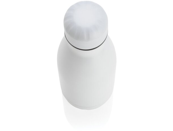 Botella de acero inoxidable al vacío de color sólido 260ml Blanco detalle 20