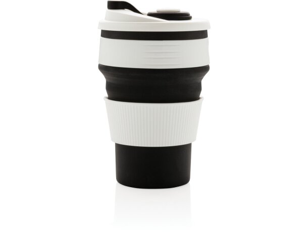 Tazas plegable de silicona Negro detalle 3