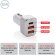 Cargador de coche rápido 30W con triple salida y PD Blanco detalle 4