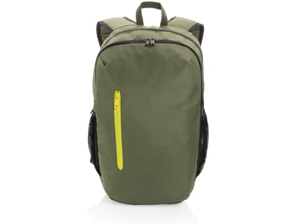 Mochila casual Impact AWARE ™ 300D RPET Verde detalle 45