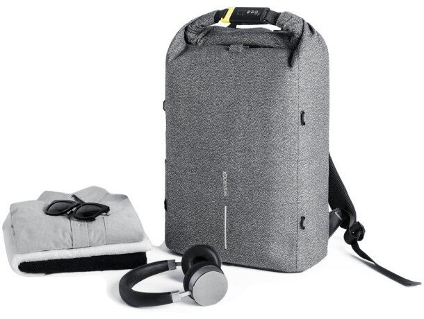 Mochila Urban antirrobo con candado y RFID de diseño profesional Gris detalle 63
