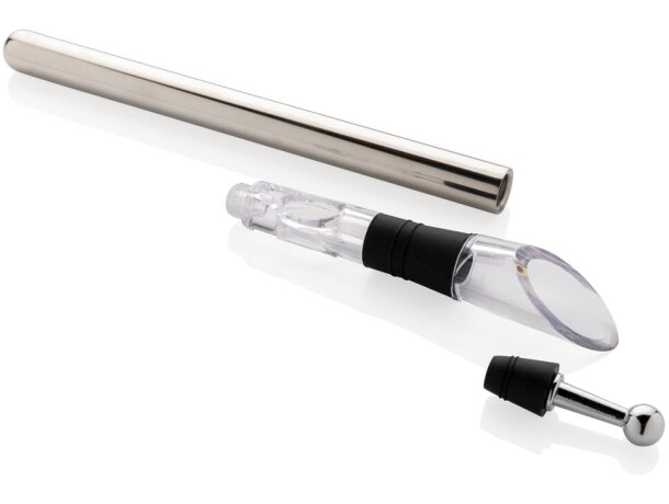 Enfriador Brighton con aireador antigoteo y zona para logo en acero Plata detalle 7