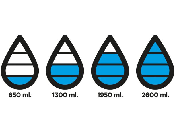 Botella de seguimiento de hidratación Aqua Negro/azul detalle 3