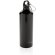 Botella de agua XL de aluminio con mosquetón Negro/negro detalle 6