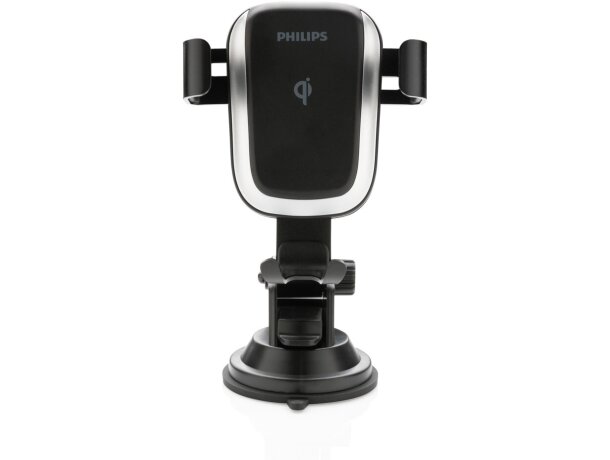 Soporte Philips de coche con carga inalámbrica Qi de 10W Negro detalle 2