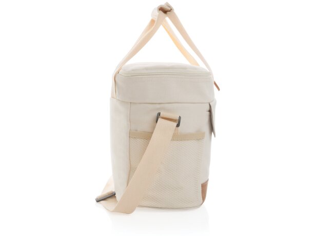 Bolsa termica publicitaria algodón reciclado Blanco detalle 3