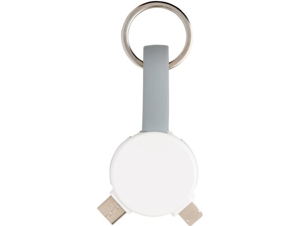 Cable redondo 3 en 1 Blanco detalle 3